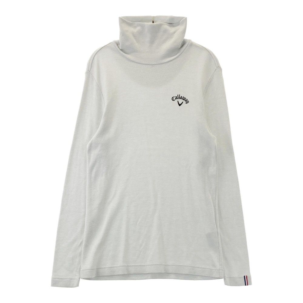 サイズ：M CALLAWAY キャロウェイ  起毛ハイネック 長袖Tシャツ ボーダー柄 グレー系 [240101376670]# ゴルフウェア メンズ ストスト
