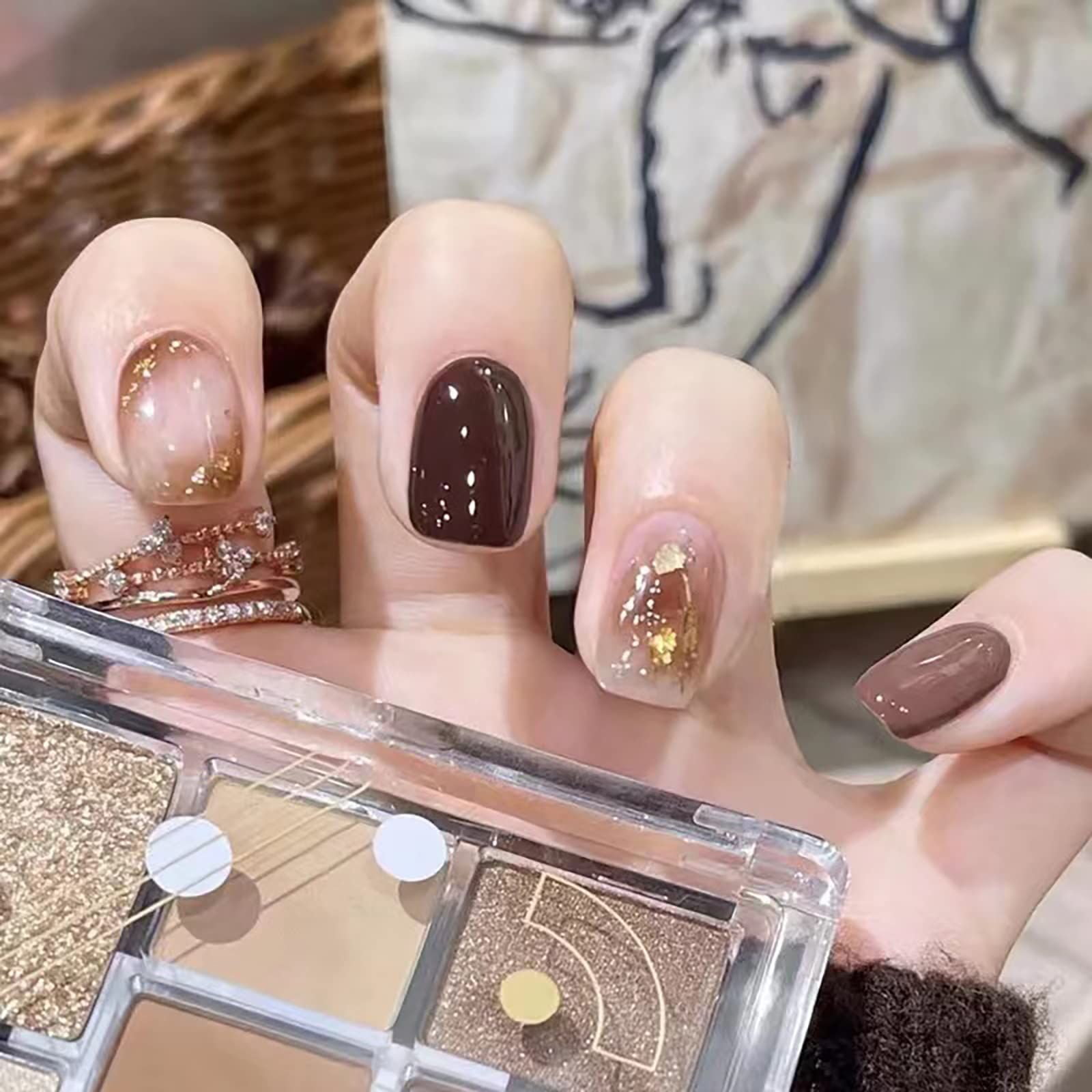 ドミ屋 ネイルチップ 3D爪 24枚入 ベリーショート人気 ネイルシール