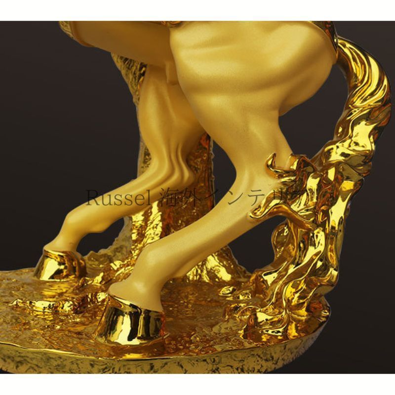 跳ね馬 オブジェ 置物 全長70cm 全長58cm 黄金 ゴールド 大きい 装飾