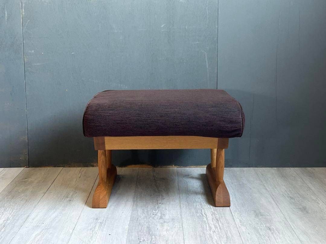 飛騨産業 キツツキマーク KAYA オットマン スツール オーク無垢材 NG