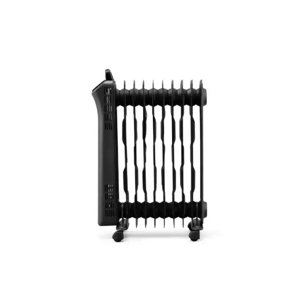 IRIS OHYAMA｜アイリスオーヤマ ウェーブ型オイルヒーター マイコン式 暖房 24h入切タイマー付 KIWHD-1210M-B ブラック 最大8畳