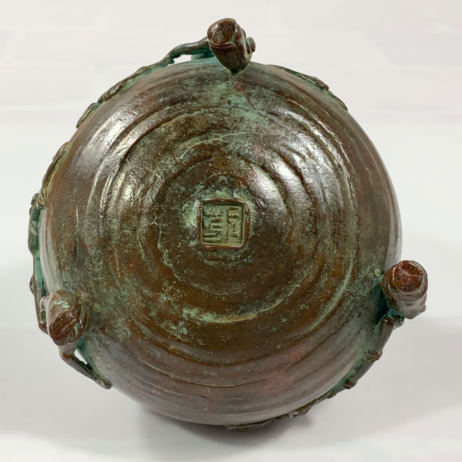 香炉 伝統高岡銅器 蝋型原型師 須賀月芳 松竹梅 木箱・しおり付