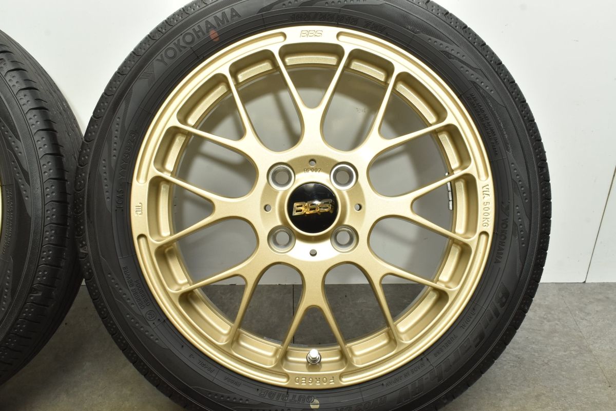 美品 鍛造品】BBS RP007 15in 5J +45 PCD100 ヨコハマ ブルーアース 
