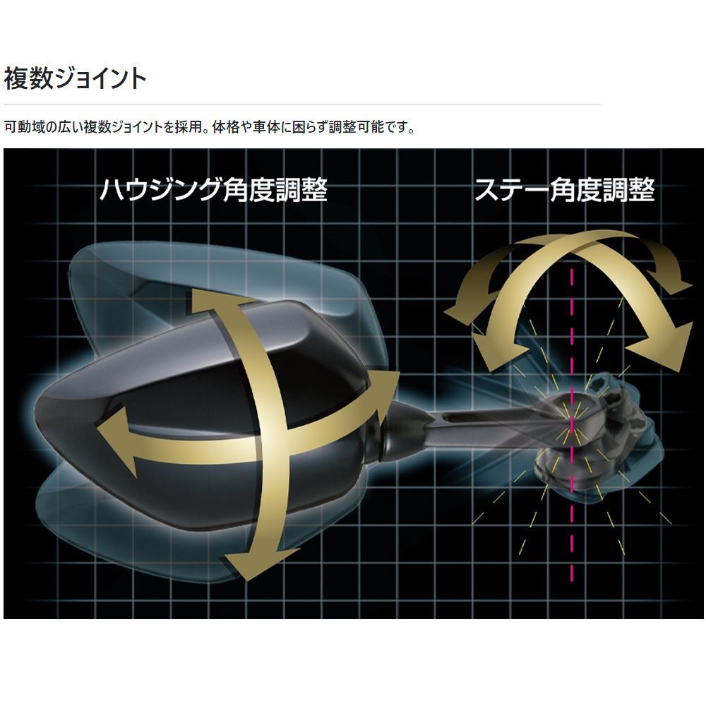 タナックス TANAX ナポレオン シャークミラー1B AOS-10410B