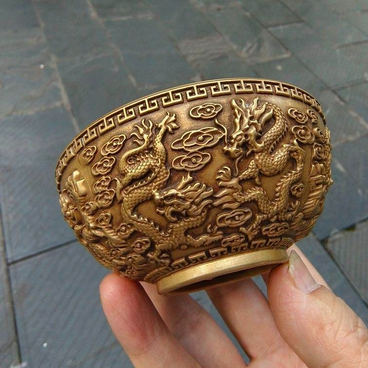 Shimeni Andrade専用　明治期　龍文　大目貫　１対　鍍金銅製　骨董品 送料無料】 純金 青雲吉祥龍 A 1000g / 高級 コレクション 美術品 工芸