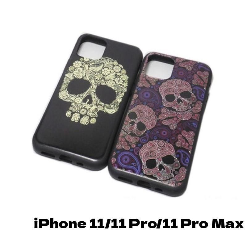 iPhone 11 Pro/11/11 Pro Max ジャケット TPU スカル柄 ドクロ柄 骸骨柄 頭蓋骨 ダーク ケース カバー - メルカリ