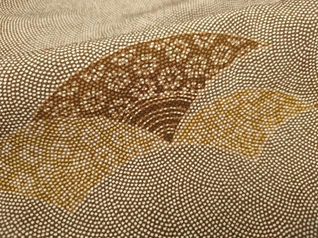 当店限定販売】 平和屋着物□江戸小紋 訪問着 逸品 正絹 鮫小紋柄 扇面  