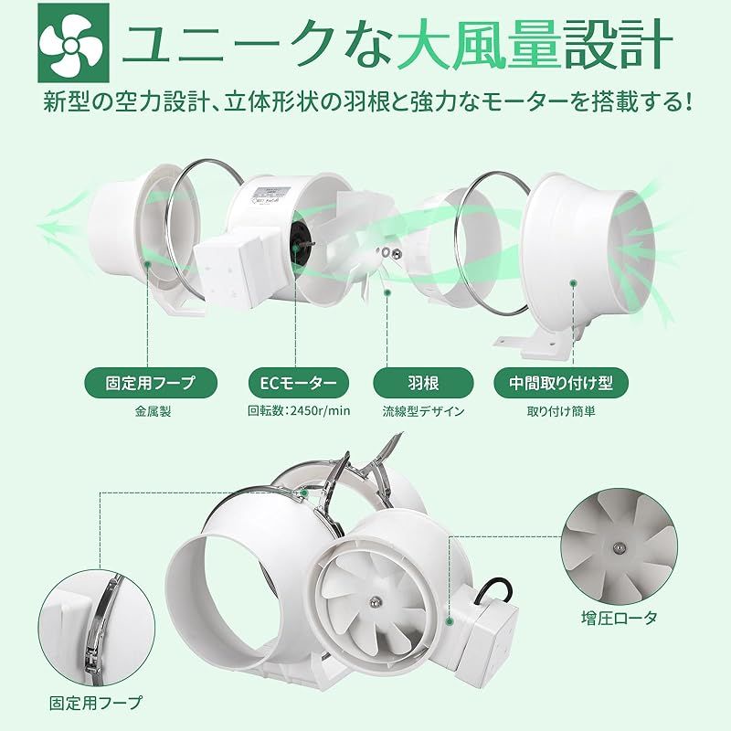 Φ150mm ダクト用換気扇