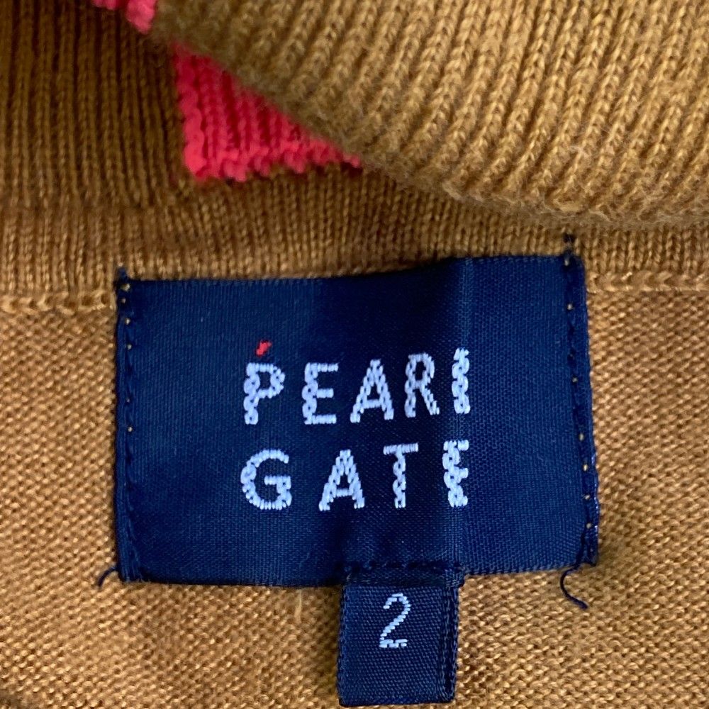 サイズ：2 PEARLY GATES パーリーゲイツ  タートルネック ニットセーター  ブラウン系 [240101447326] ゴルフウェア レディース ストスト PEARLY GATES パーリーゲイツ タートルネック ニットセーター