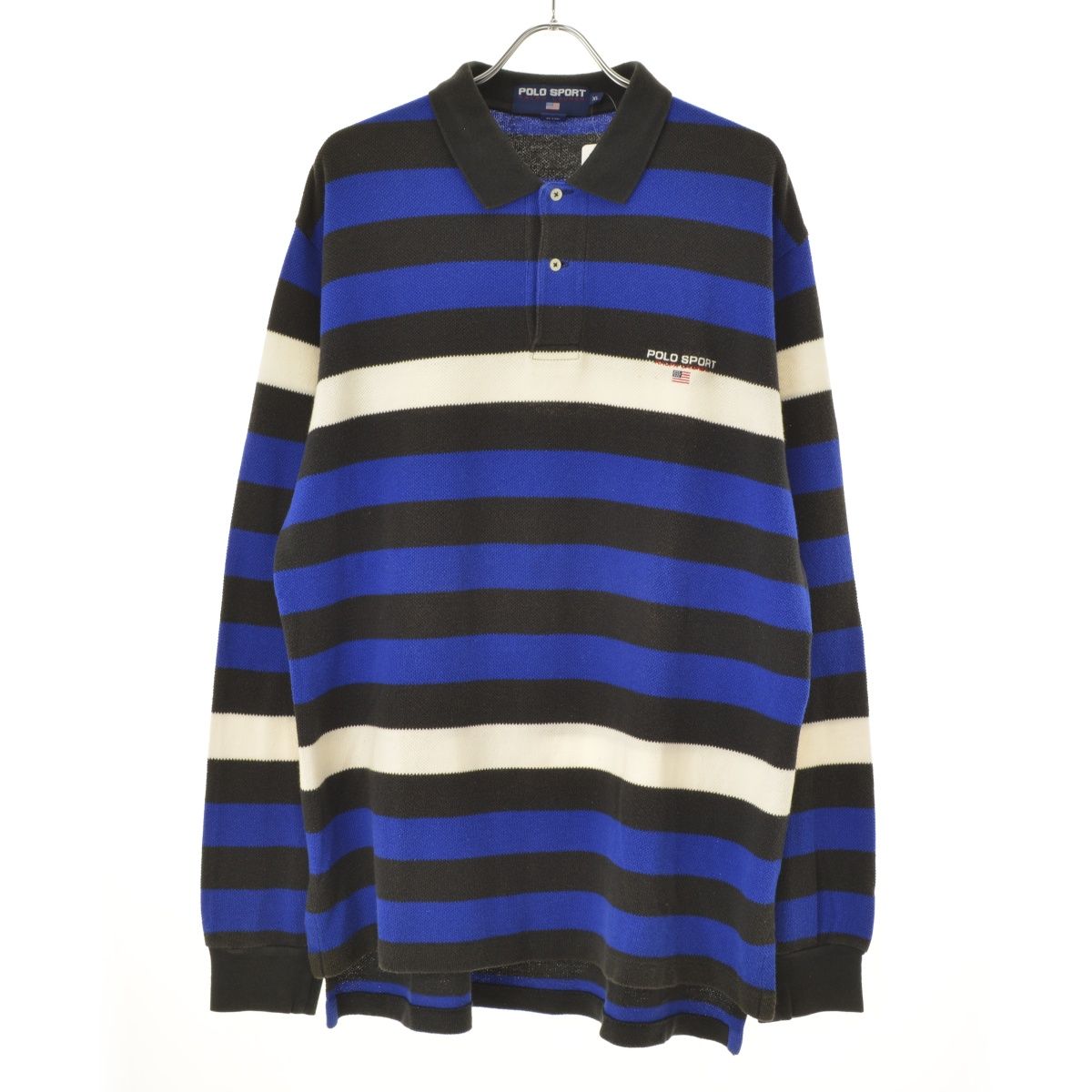 【POLOSPORT】ボーダー長袖ポロシャツ