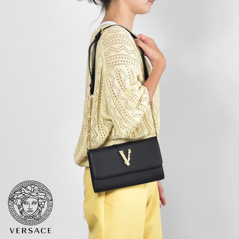 ベルサーチ versace ちょろい ショルダーバッグ ミニ チェーン 