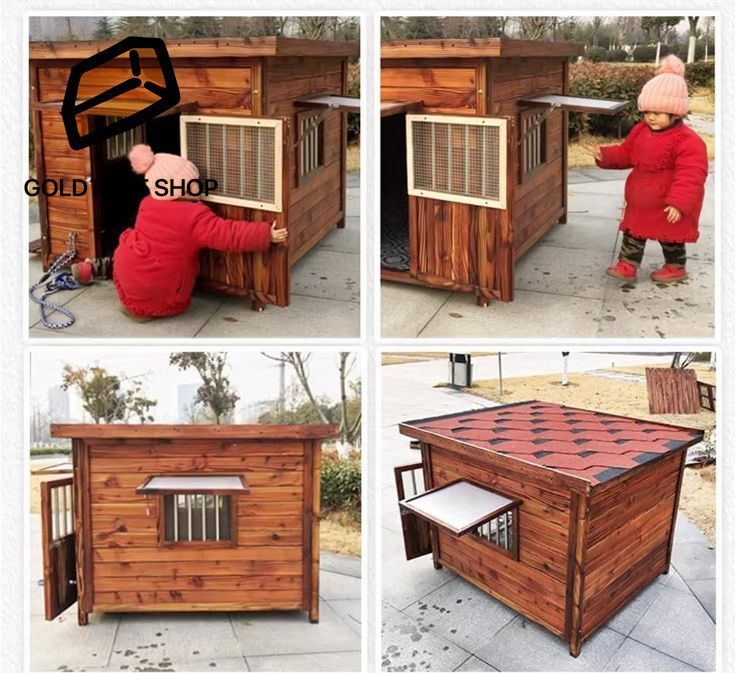 無垢材の犬小屋