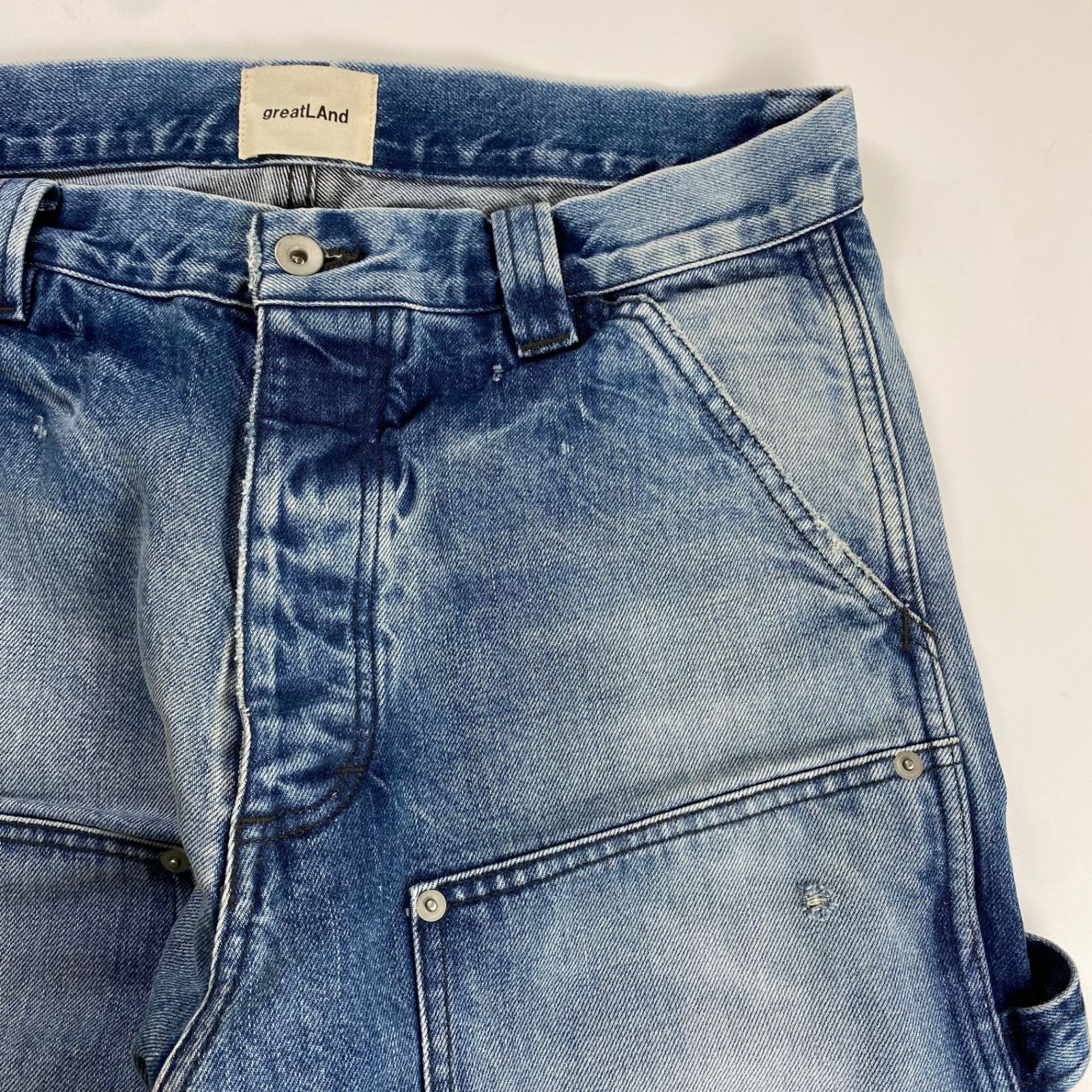 greatLAnd ORIGINAL / BAD BOY DOUBLE FRONT DENIM ダメージ