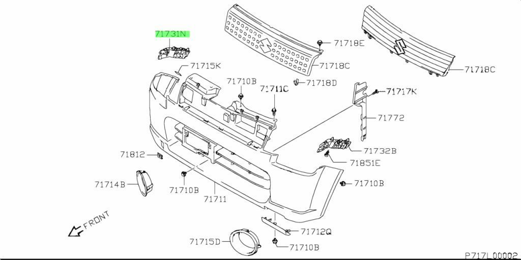 スズキ SUZUKI 純正 アルト HA24S HA24V フロントバンパー リテーナー サイドホルダー サポート ブラケット RH LH 助手席 運転席 セット パーツ エンジン タイヤ バンパー 検索 マフラー
