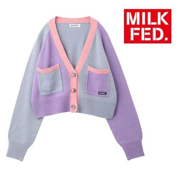 カーディガン ミルクフェド MILKFED PANELED KNIT CARDIGAN