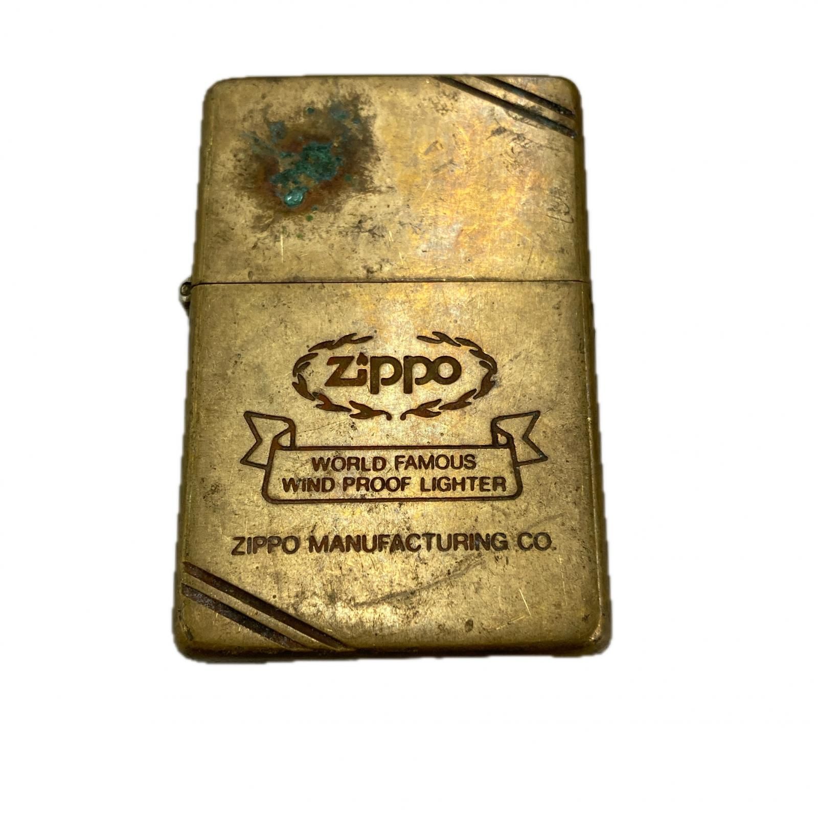 170590 現状品 ZIPPO ジッポ WORLD FAMOUS WIND PROOF LIGHTER 年数不明★動作品★ ゴールド [1000023021999] 170590 現状品 ZIPPO ジッポ WORLD FAMOUS WIND PROOF LIGHTER 年数