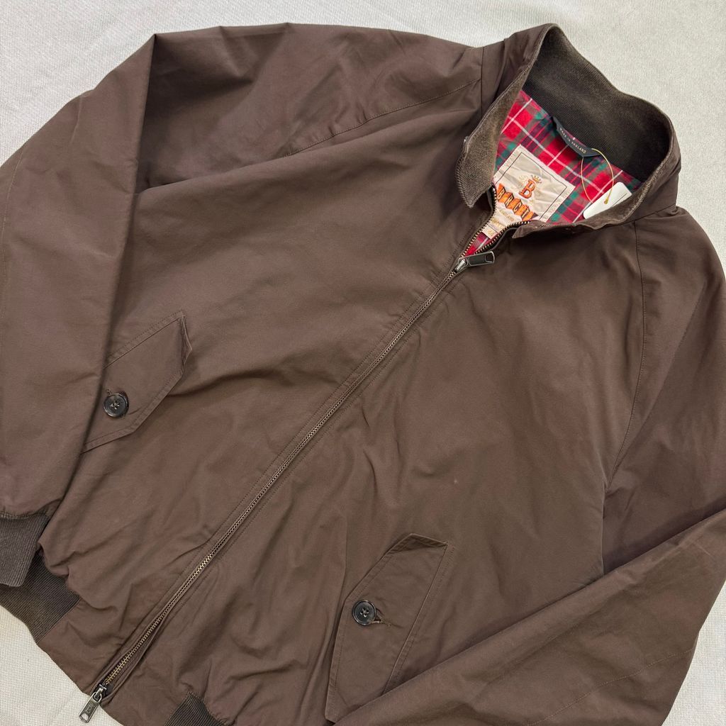 小さいサイズ バラクータ G-9 ハリントンジャケット チェック 32サイズ カラー：タン】バラクータ BARACUTA G9 クラッシック ハリントン