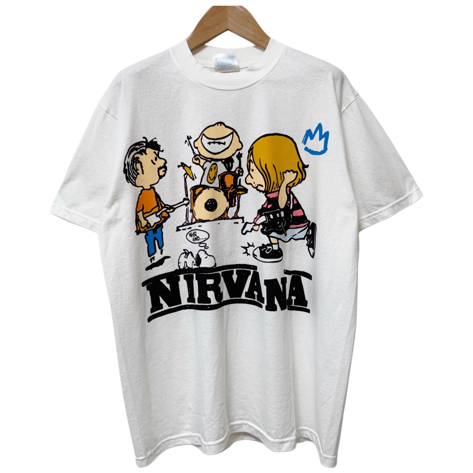 NIRVANA ニルヴァーナ nirvana SNOOPY tシャツ L unisex Nirvana x Snoopy joint vintage stylePrint T-Shirt