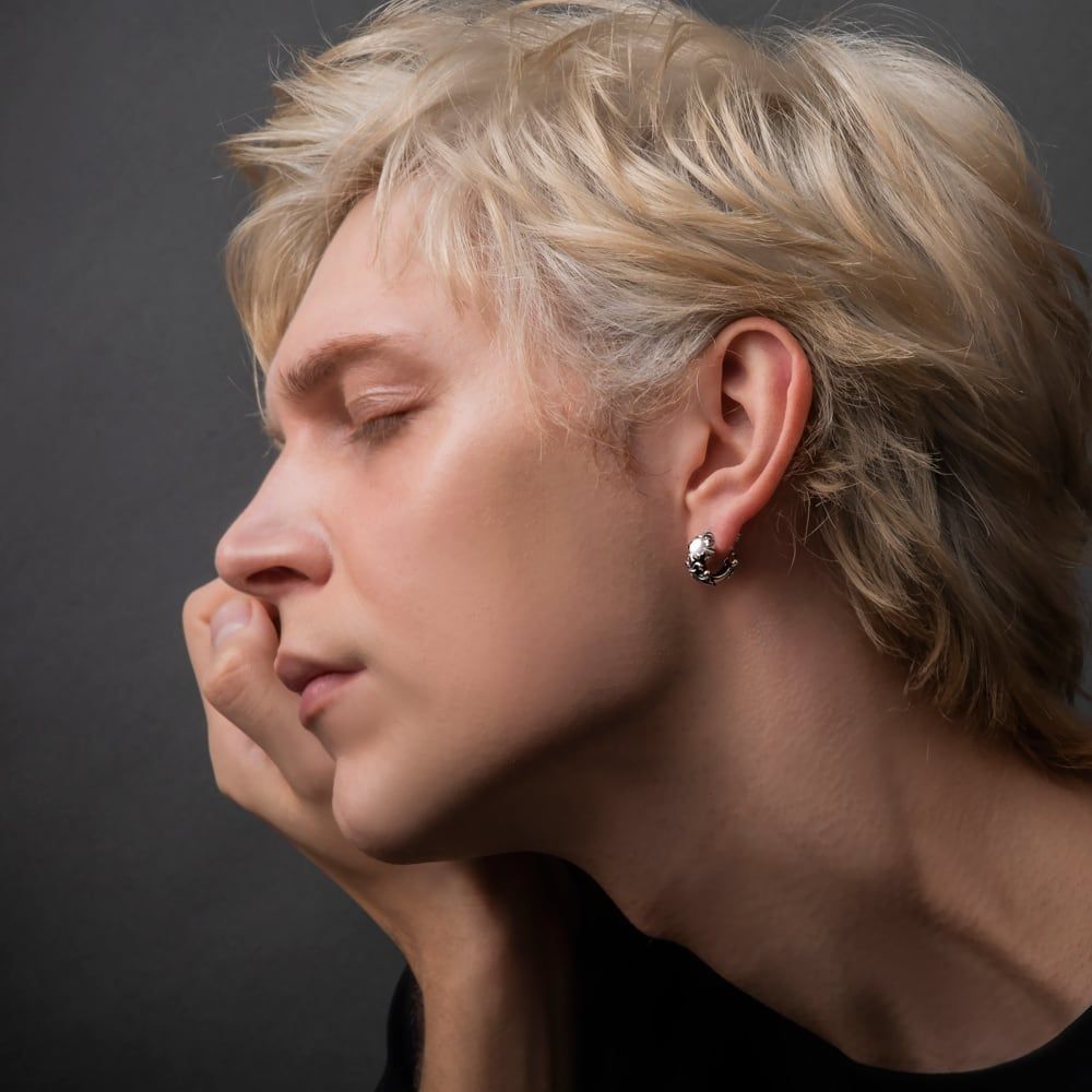 ローズカットブルームーンピアス アルテミスクラシック