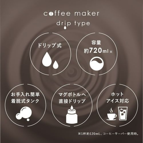 コーヒーメーカー 720mlドリップ