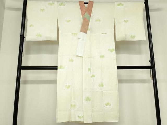 平和屋着物●長襦袢　無双仕立て　雪芝地紋　暈し染め　正絹　逸品　DAAY9239az 平和屋着物○長襦袢 無双仕立て 雪芝地紋 暈し染め 正絹 逸品 DAAY9239az