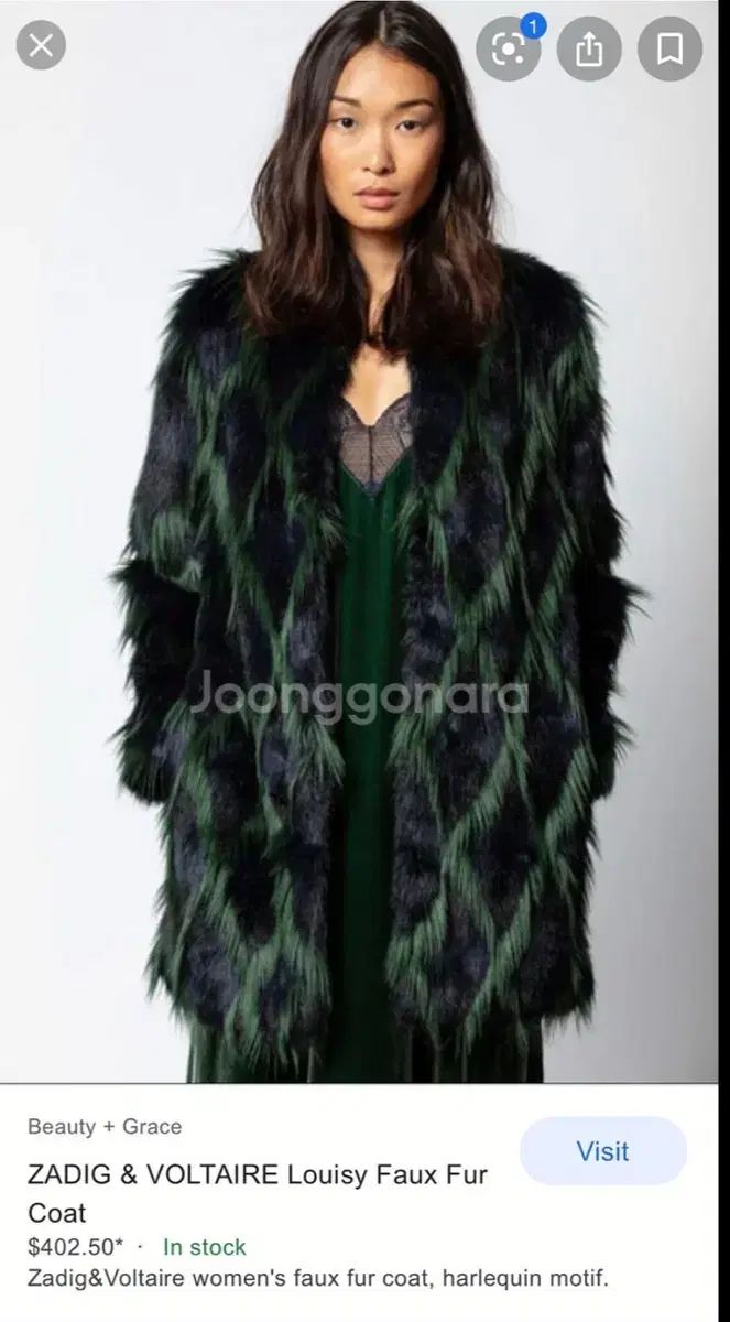 ファーコート　ザディグエヴォルテール ZADIG&VOLTAIRE(ザディグ・エ・ヴォルテール) ルイージ フェイク