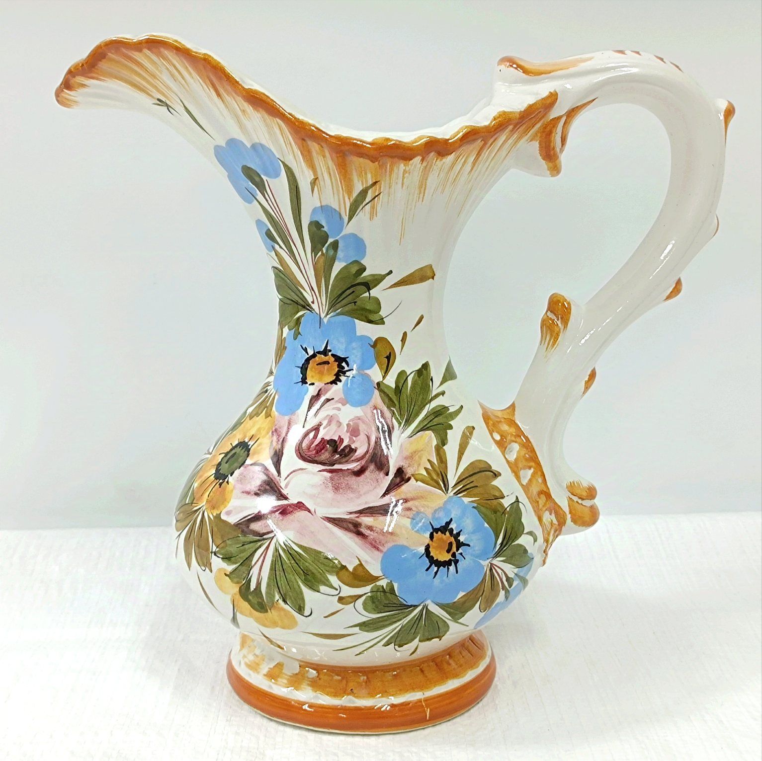 【JM727】 Bassano Italy バッサーノ イタリー イタリア製 金彩 コラム 陶器 花台 made in Italy 高さ123cm JM727】 Bassano Italy バッサーノ イタリー イタリア製 金彩 コラム