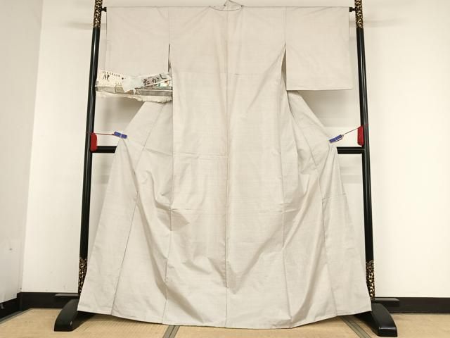 平和屋着物○本場大島紬 白大島 名匠たかし 9マルキ エ霞文 証紙