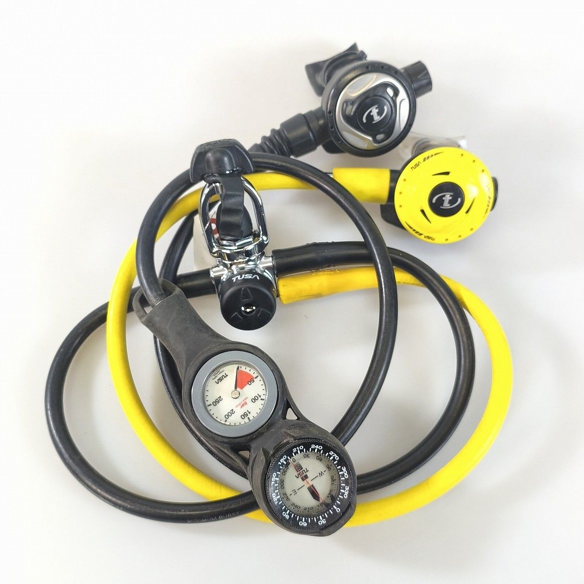 OH済 TUSA ツサ レギュレーター ファースト セカンド オクトパス ゲージセット REG-250916WH1