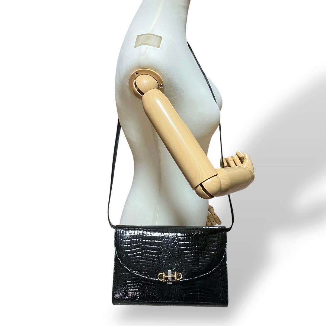 2012 シャイニングクロコダイル ショルダーバッグ 2way ホースビット 2012 シャイニングクロコダイル ショルダーバッグ 2way ホース