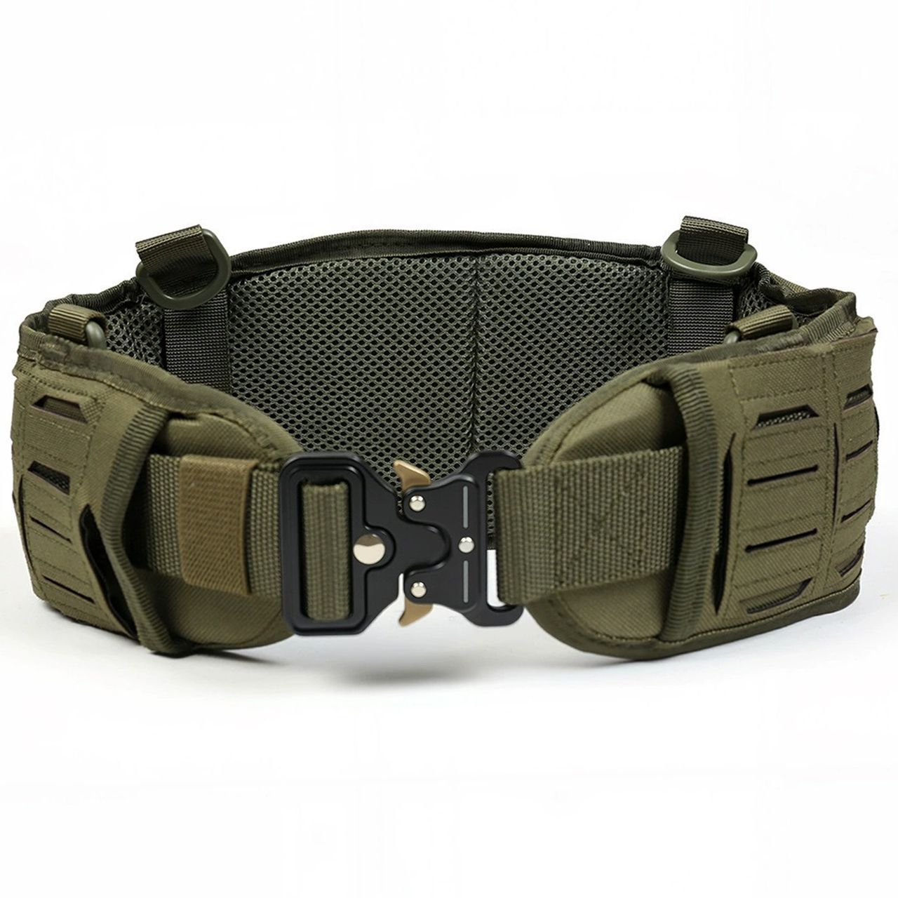 J-HARK サバゲー タクティカルベルト MOLLE対応 パッド付き 高強度メタルバックル モールベルト ファーストライン 装備 (グリーン)