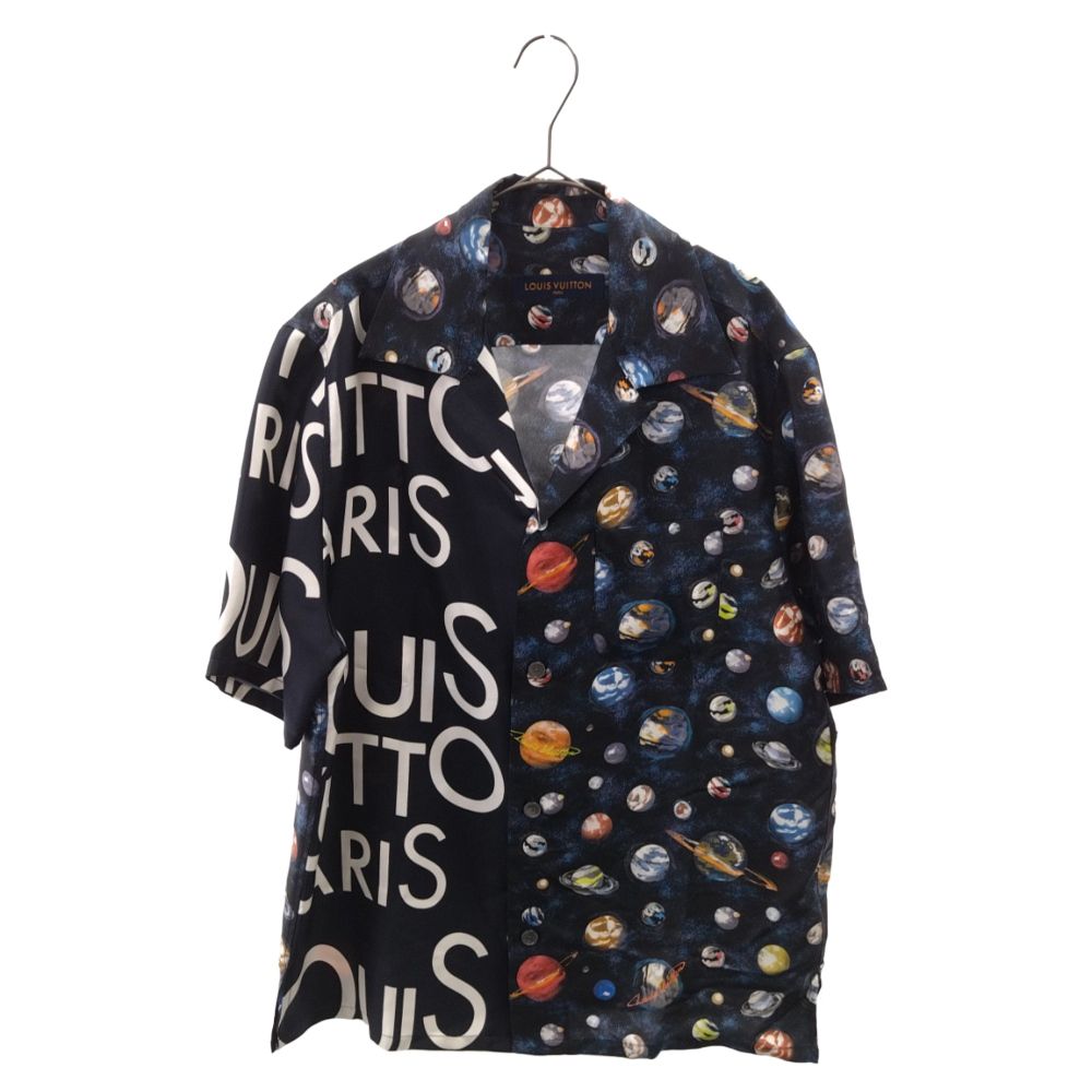 LOUIS VUITTON 2022AW Short Sleeve Shirt 1AAGHR ルイヴィトン ショートスリーブシャツ 半袖オープンカラー総柄シャツ ダミエ・ダイヤモンド コオロギプリント レッド×ブルー サイズXL【230418】【-A】【me04】