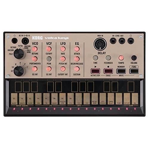 KORG アナログ シンセサイザー volca keys ポリフォニック演奏 16ステップシーケンサー 電池駆動 スピーカー内蔵 ヘッドフォ