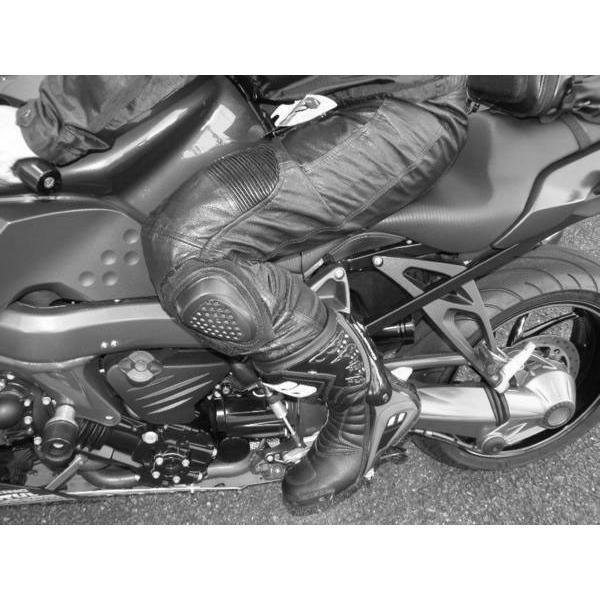 本革 レザーパンツ ブーツイン バンクセンサー付 バッファローレザー ツーリング DECORATOM_COM_BR