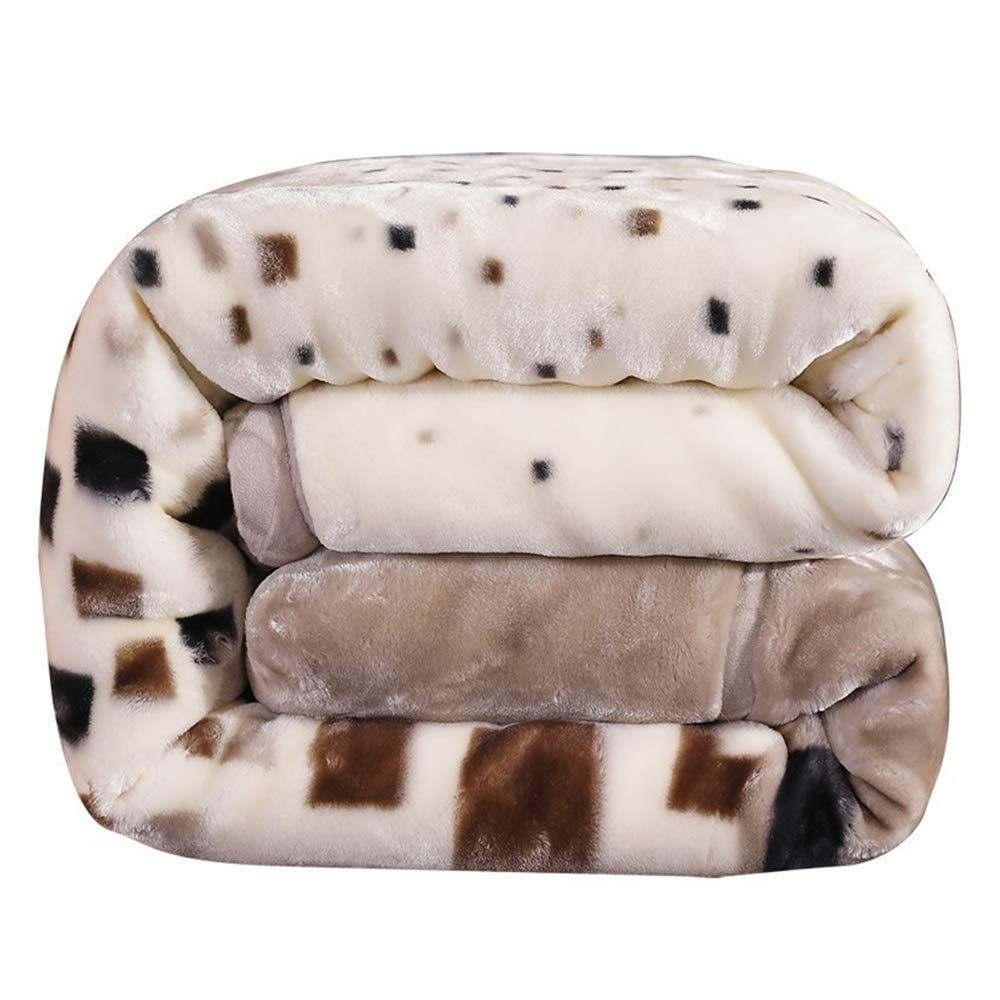 w.guan 毛布 掛け布団 シングル ブランケット 厚手 衿付き ふわふわ あったか 静電防止 マイクロファイバー 柔らかく肌触り 洗える チェック柄150 1