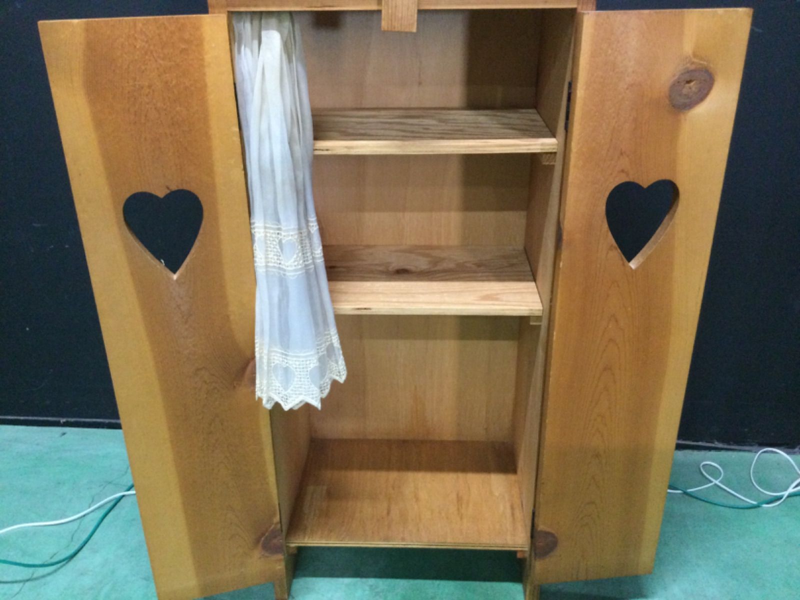 カントリー家具 木製ハート型 キャビネット アメリカンカントリー 収納