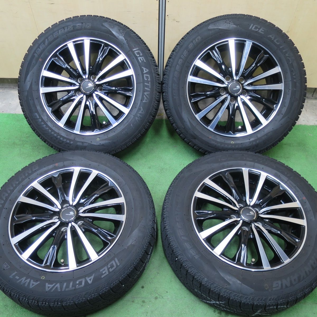 キレイ 21年 プリウス 等 195|65R15 スタッドレス ナンカン アイスアクティバ AW-1 CEREBRO セレブロ 15インチ PCD100|5H 5050602TTス
