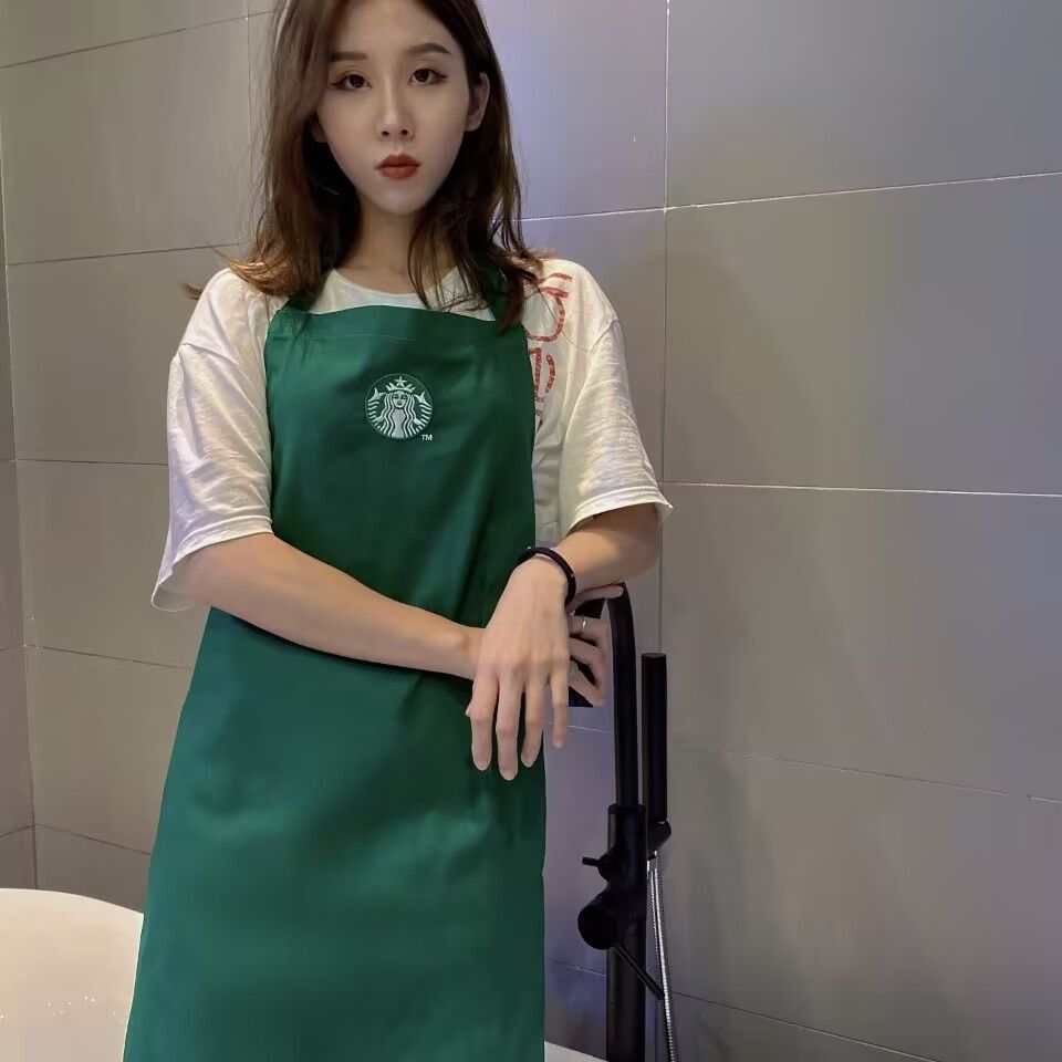 Starbucks スターバックスエプロン 希少 レッド オフィシャル Starbucks スターバックス 新ロゴ