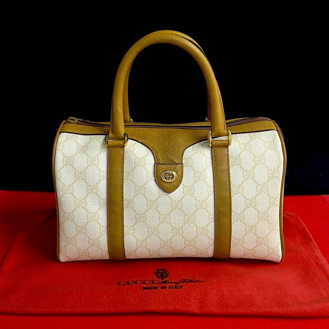 GUCCI グッチ　ミニボストンバッグ　ハンド　GG　金具　レザー　希少 GUCCI グッチ ミニボストンバッグ ハンド GG 金具 レザー 希少 【公式