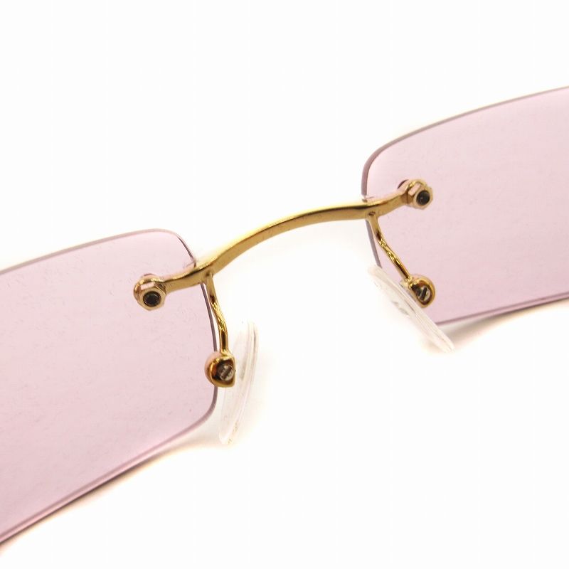 グッチ GUCCI STRASS 577 サングラス リムレス ビジュー スクエア型 51□19 135 紫 パープル GG1778 /MM □OF  □OH - メルカリ