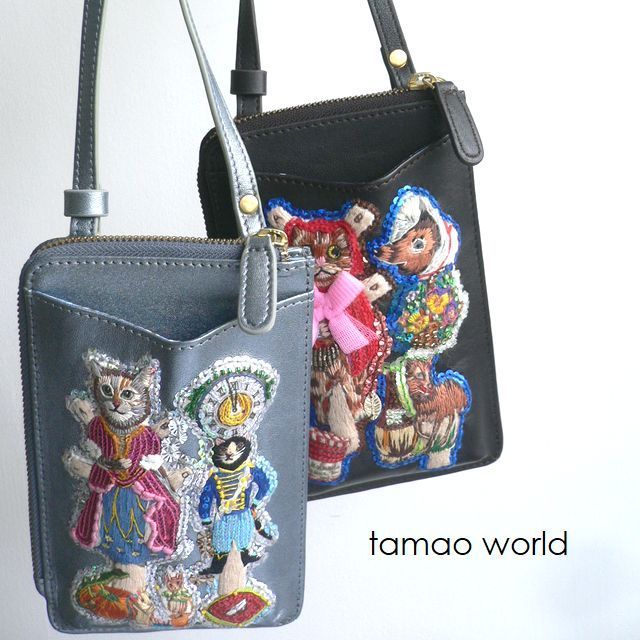tamao world タマオワールド スマホ ショルダーバッグ 財布 ペーパー 
