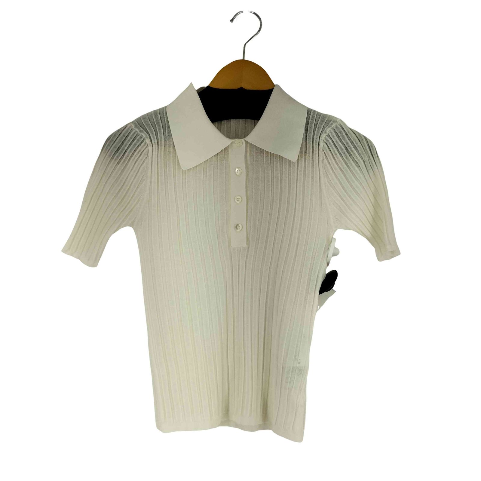 フレイアイディー FRAY I.D シルクブレンドシアーリブニットポロ