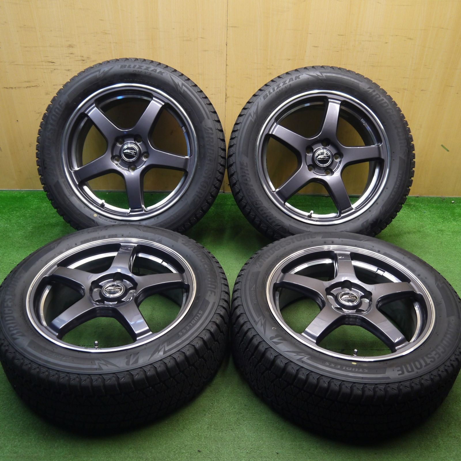 バリ溝 23年 キレイ 9.5分 スタッドレス 225|55R18 ブリヂストン ブリザック DM-V3 F Direction WS5 Fディレクション 18インチ PCD114.3|5H 5051307Hス