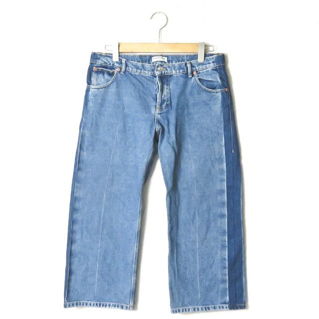 【美品】BALENCIAGA　ロカビリー デニムパンツ　クロップド　大きいサイズ 美品】BALENCIAGA ロカビリー デニムパンツ クロップド 大きい
