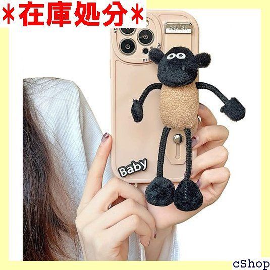 iPhone 15 Plus 用 ケース ひつじのショーン スマホケース リストレット ハンドストラップ スタンド機能 アイフォン 15 Plus 用 ケース ストラップ 携帯ストラップ シリカゲル保護カバー 全面レン