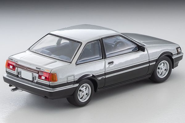 トヨタ カローラレビン 2ドア GT－APEX（銀／黒）84年式 LV-N284c【トミーテック社1/64ミニカー】【トミカの時】