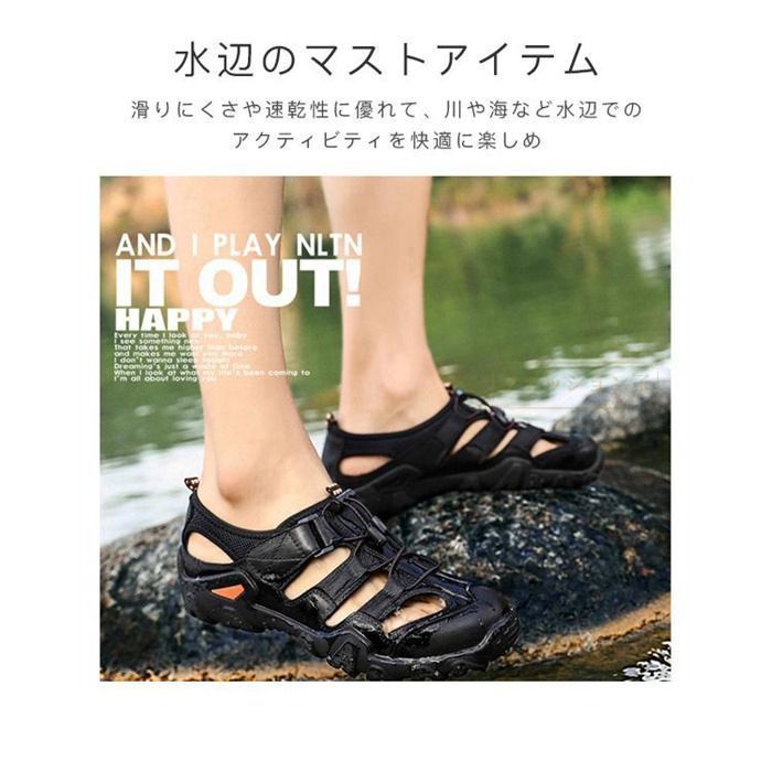 サンダル メンズ 本革 おしゃれ レザー スポーツ 夏用 つま先保護