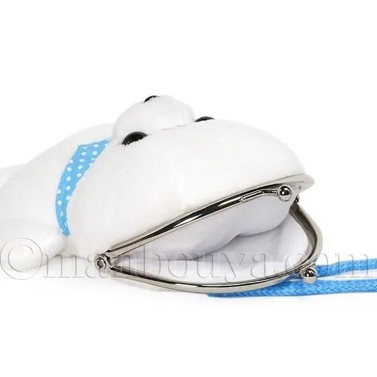 【未使用品】本物アザラシファー がま口ポーチ アザラシ ぬいぐるみ バッグ がま口ポーチ 水族館グッズ