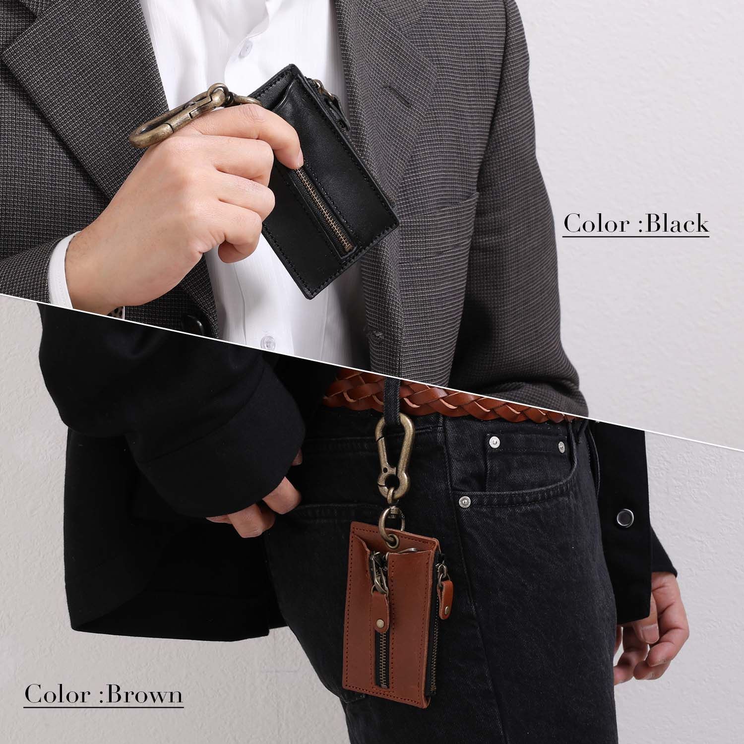 ブラウン　kaoyorinakami leather key case レザー ブラウン kaoyorinakami leather key case レザー（leather coin