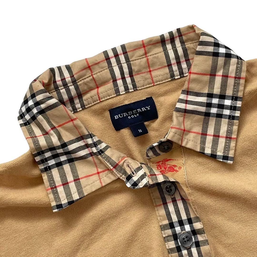 BURBERRY GOLF バーバリートップス ポロシャツ 半袖 ベージュ BURBERRY GOLF バーバリートップス ポロシャツ 半袖 ベージュ